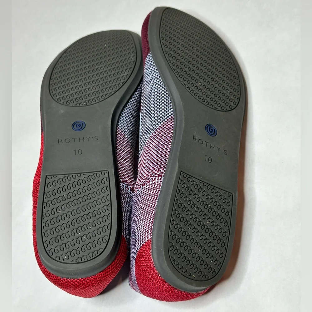 Rothy’s The Flat in Berry Colorblock Retired Limited Edition Size 10 - Picture 7 of 13